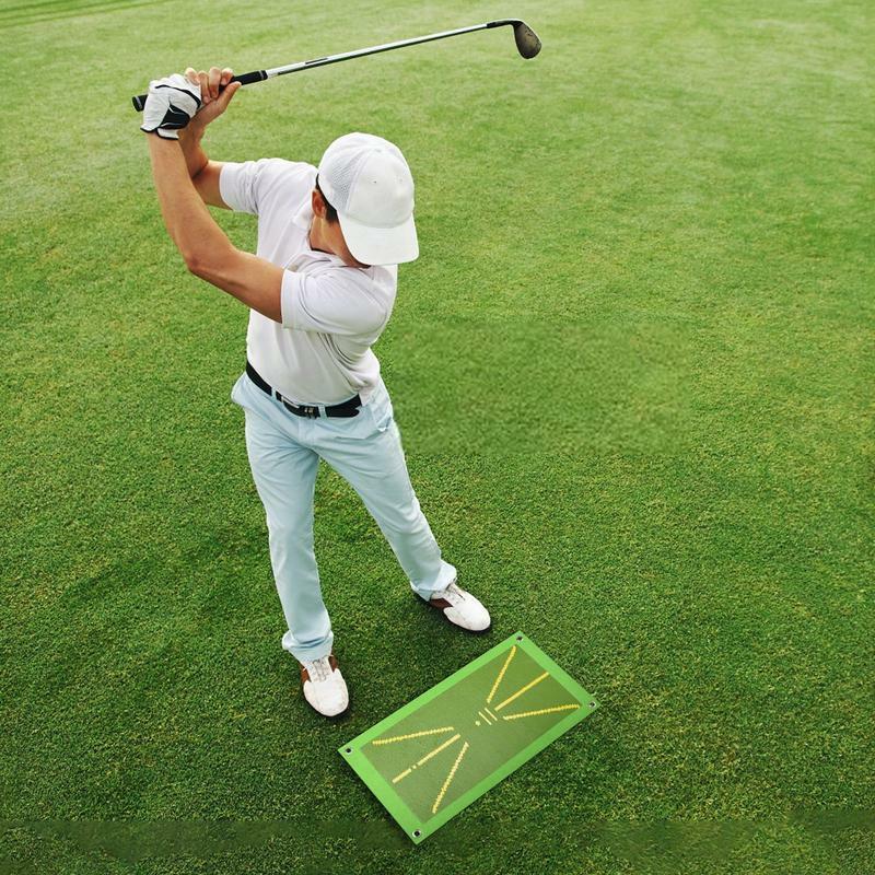 Golf Hitting Mat Swing Training Aid Portable Golf Practice Training Mat Detection Batting Ball Trace Directional Detection Mat