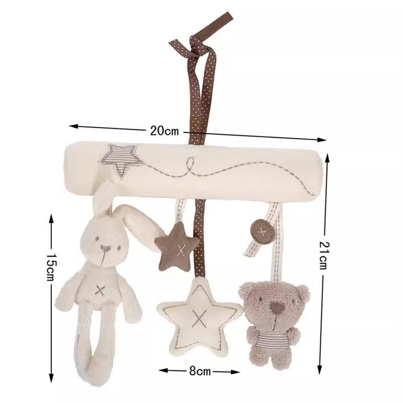 Zabawki dla niemowląt 0-12 miesięcy Pluszowe grzechotki dla niemowląt Przenośne wiszące łóżeczko Fotelik samochodowy Zabawki do wózka Zabawki sensoryczne na prezent dla noworodka