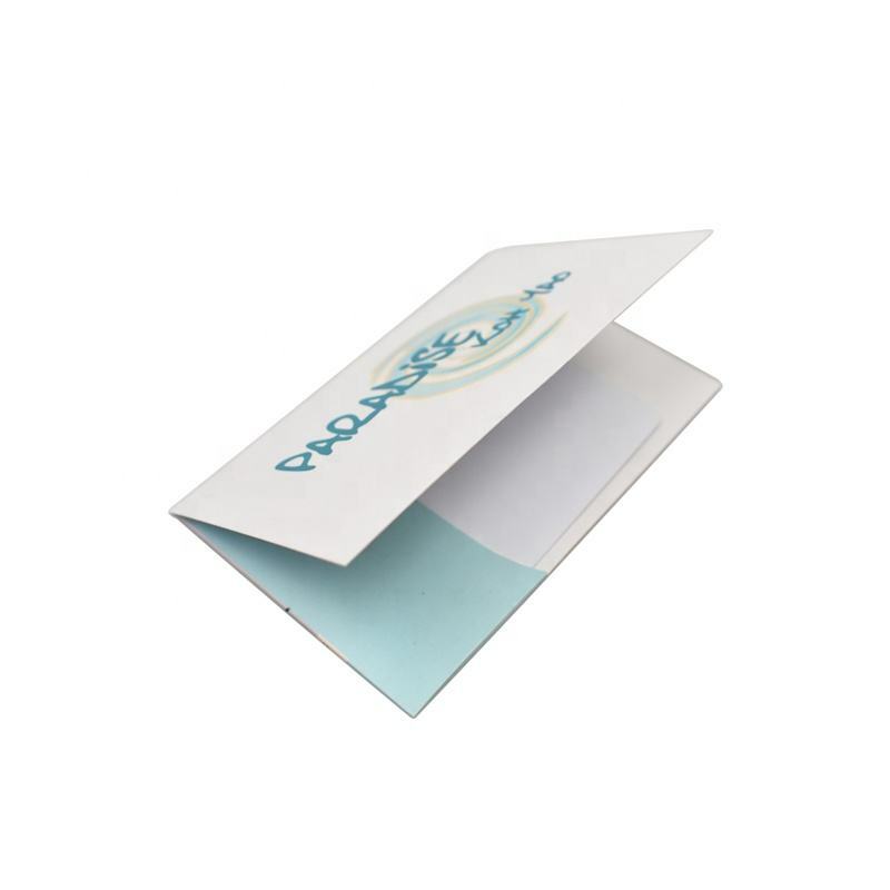 Tarjetero de papel blanco personalizado para habitación de hotel, tamaño personalizado, fábrica China