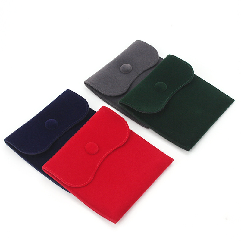 เครื่องประดับบรรจุภัณฑ์ Snap Fastener Superior Soft กำมะหยี่สร้อยข้อมือของขวัญกระเป๋าสร้อยคอต่างหูแหวนกระเป๋า