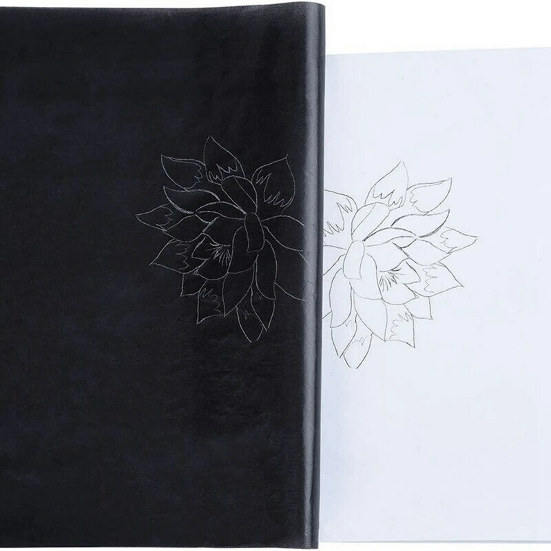 Углеродная трансферная бумага, черная 11,5X8,3 дюйма, A4, карбоновая графитовая бумага с тисненым черным стилусом