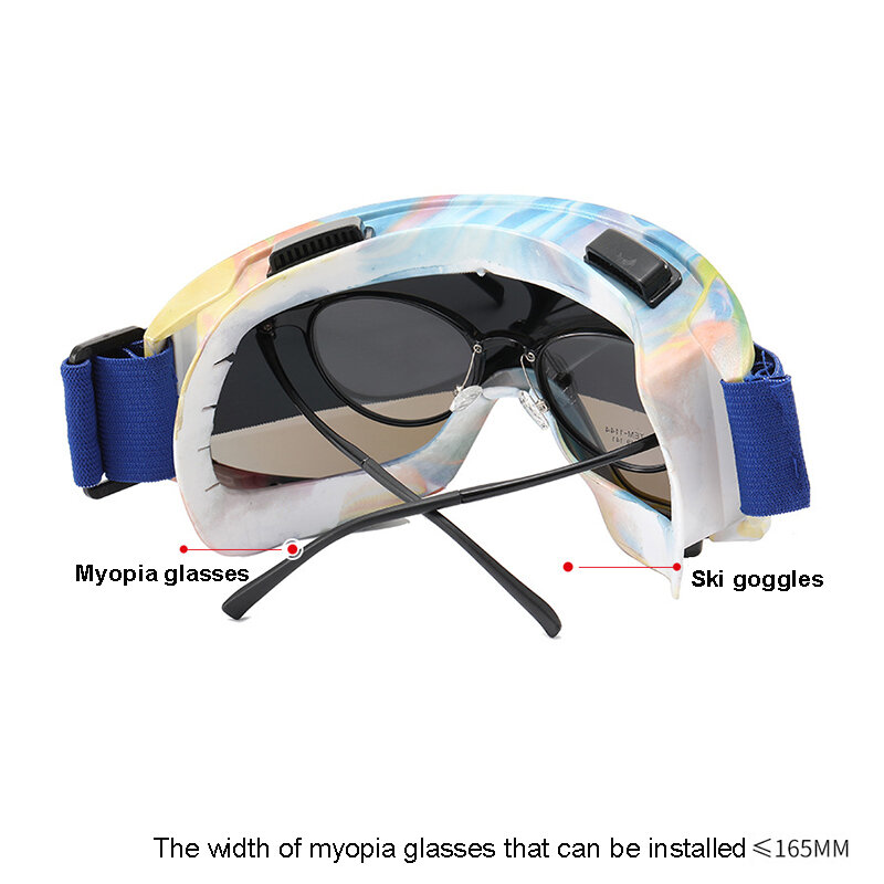 Anti-Fog-Ski Brille Motorrad Brille Winter Snowboard Skifahren Gläser Outdoor Sport Winddicht Ski Maske Off Road Goggles Helm
