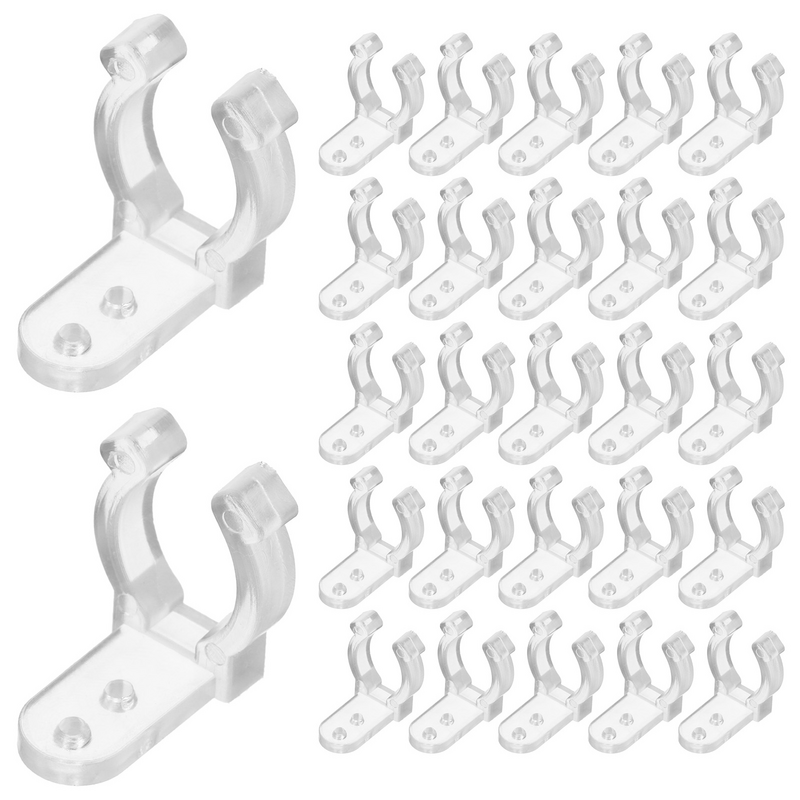 100 Pcs Led Rope Light Clamp Light Buckle Mounting Clip Lights Round Second Line Fastener Clamp