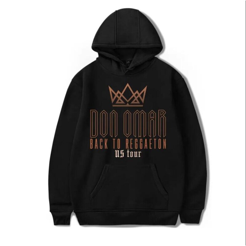 Don Omar Terug Naar Reggaeton Tour 2024 Oversized Dames/Heren Hoodie Sweatshirt Streetwear Hiphop Pullover Jas Met Capuchon Bovenkleding