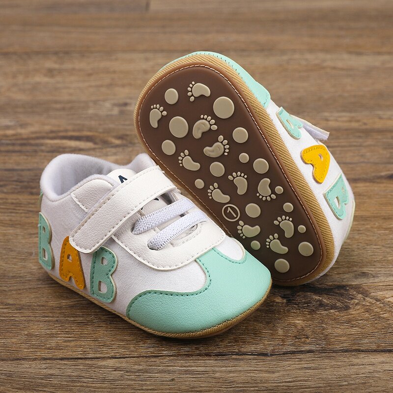 Spring And Summer Fashion Baby Walking Shoes Cute Casual Retro Sports Style Splicing Design Sense Soft Sole Non-Slip Casual Shoe