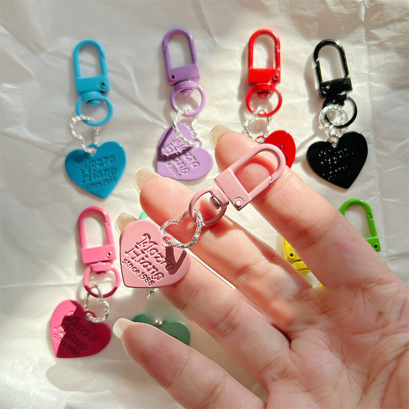 DIY Schlüssel anhänger kreative bunte Liebe Anhänger Schult asche Rucksack Dekoration niedlichen Geschenk Auto Schlüssel zubehör Schlüssel bund Schlüssel halter