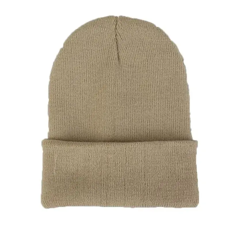 Diy design personalizado logotipo personalizado outono e inverno cor sólida malha chapéu crânio chapéu masculino e feminino chapéus de malha