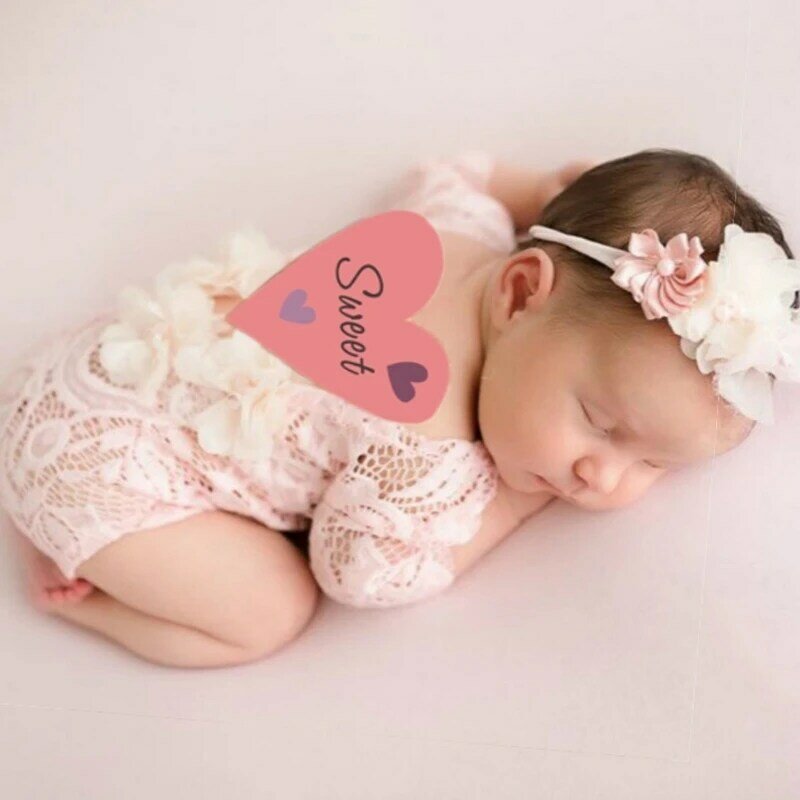 Newborn Photography Outfits Girl Newborn Photography Props Newborn Girl Lace Romper Photoshoot Outfits Baby Photo Props