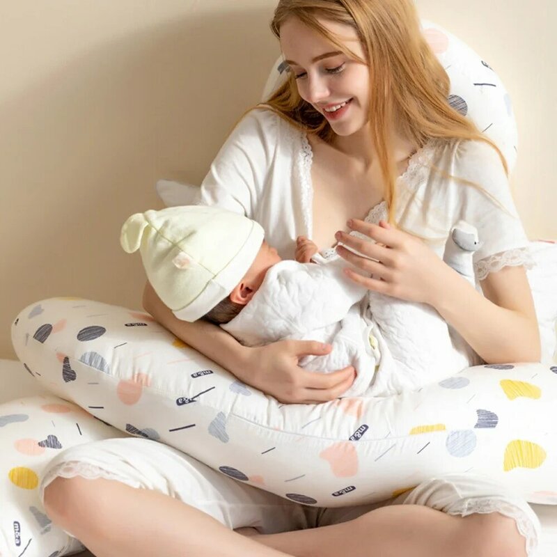 وسادة حمل للنوم الجانبية التمريض مريحة القطن النساء الحوامل وسادة للجسم دعم الخصر الوسائد