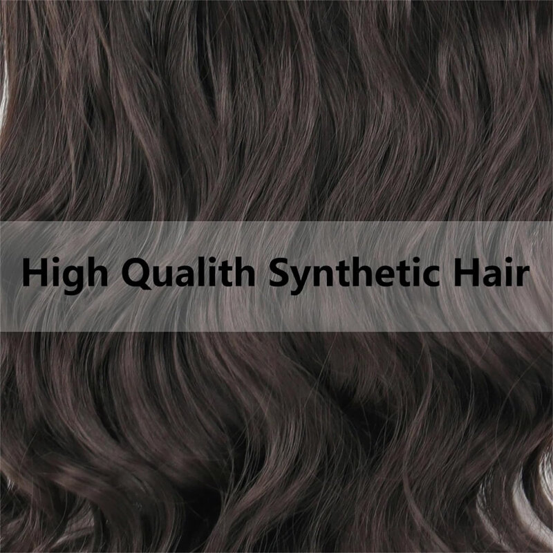 Pelucas de fibra sintética Natural para mujer, rollo de lana, extensión de cabello resaltado para uso diario, 1 pieza, 5 clips, 11x55cm