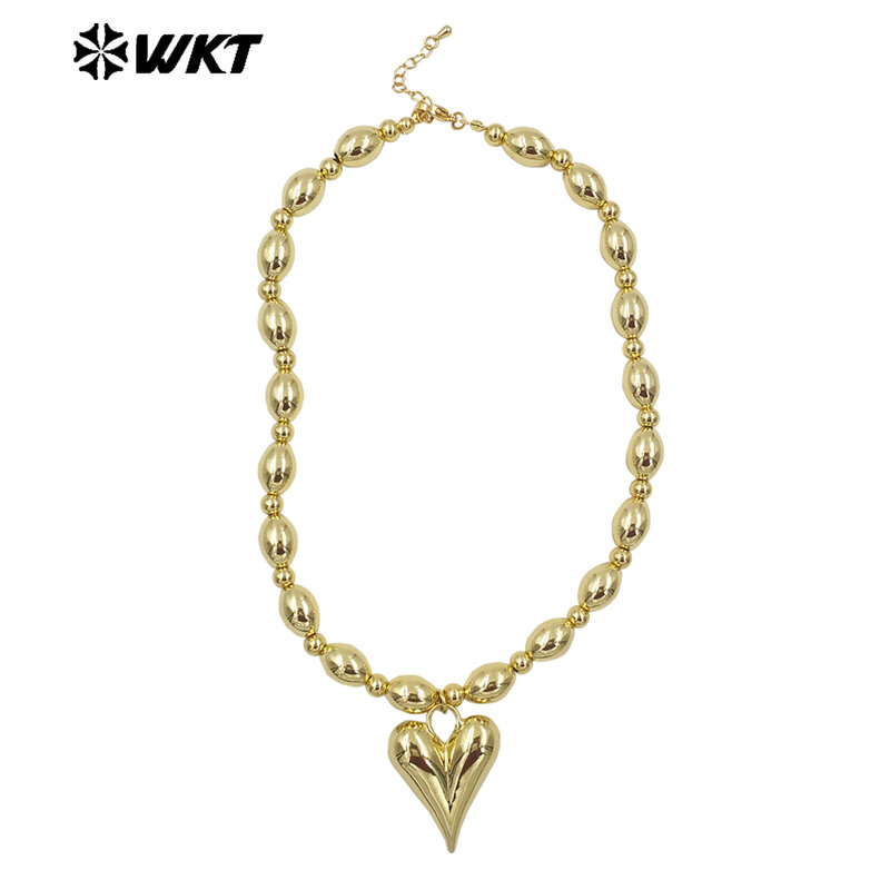 WT-JFN16 trendy i wykwintne wisiorek w kształcie serca w 18-karatowym złotym srebrze dla kobiet specjalna codzienna biżuteria zdobiona