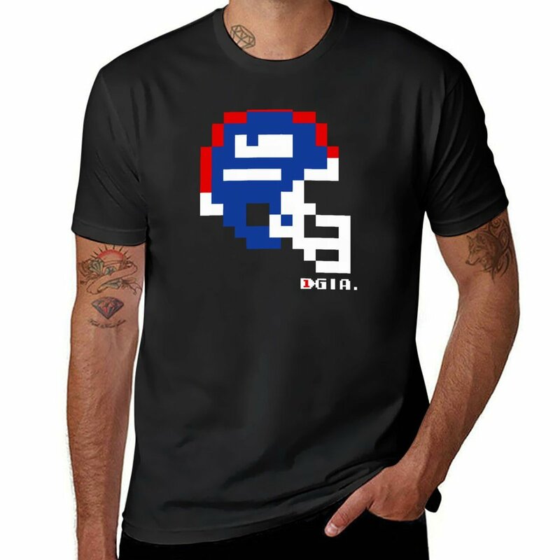 GIA-Camiseta con diseño de casco Tecmo Bowl para hombre, camisa personalizada de verano, original