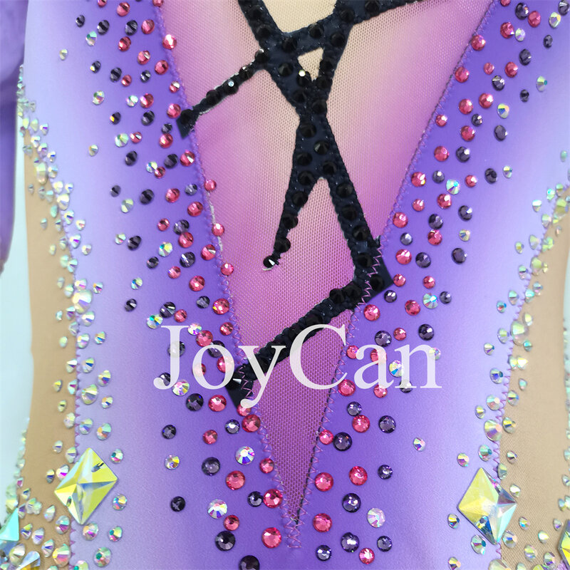 Joycan Rhthmic Gymnastik Trikots Mädchen Frauen lila Spandex elegante Tanz kleidung für die Konkurrenz