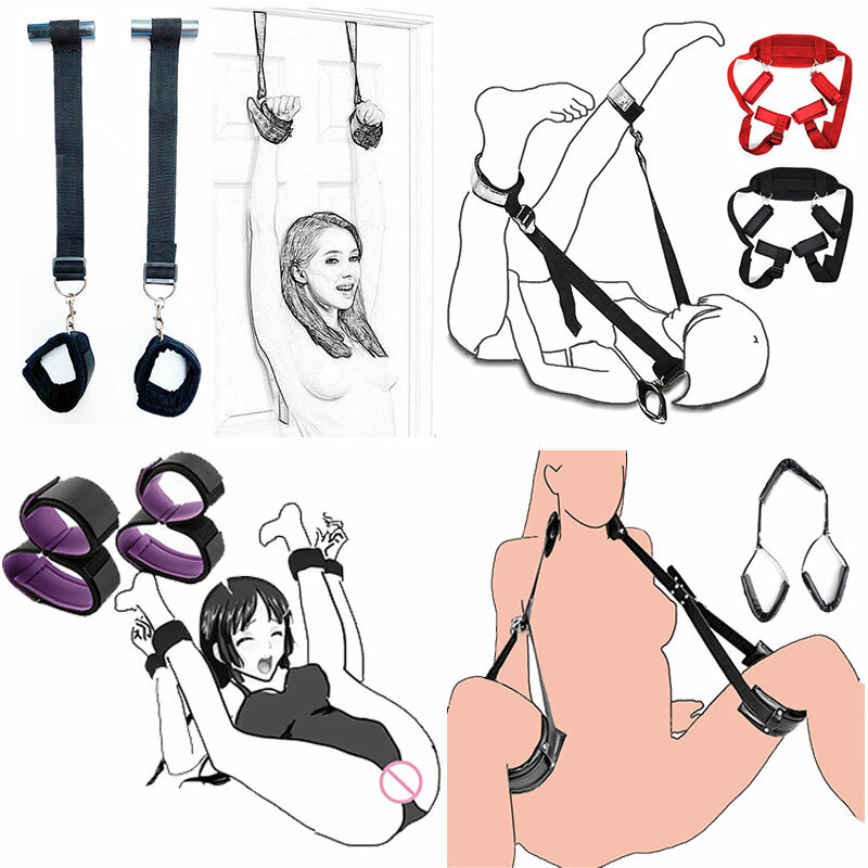 BDSM 구속 여성 붕대 노예 칼라 에로틱 섹스 토이, 커플용 속박 키트, 복종 수갑 마스터 성인 게임