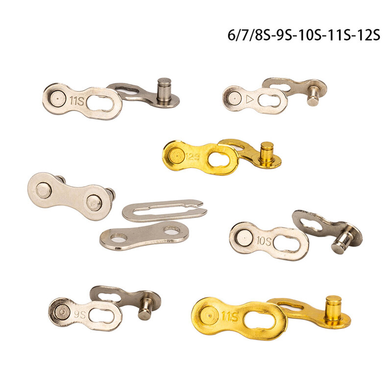 Quick Release Bicycle Chain Buckle, Mountain Road Bike Link Connector, 8 Velocidade, 9 Velocidade, 10 Velocidade, 11 Velocidade, 12 Velocidade