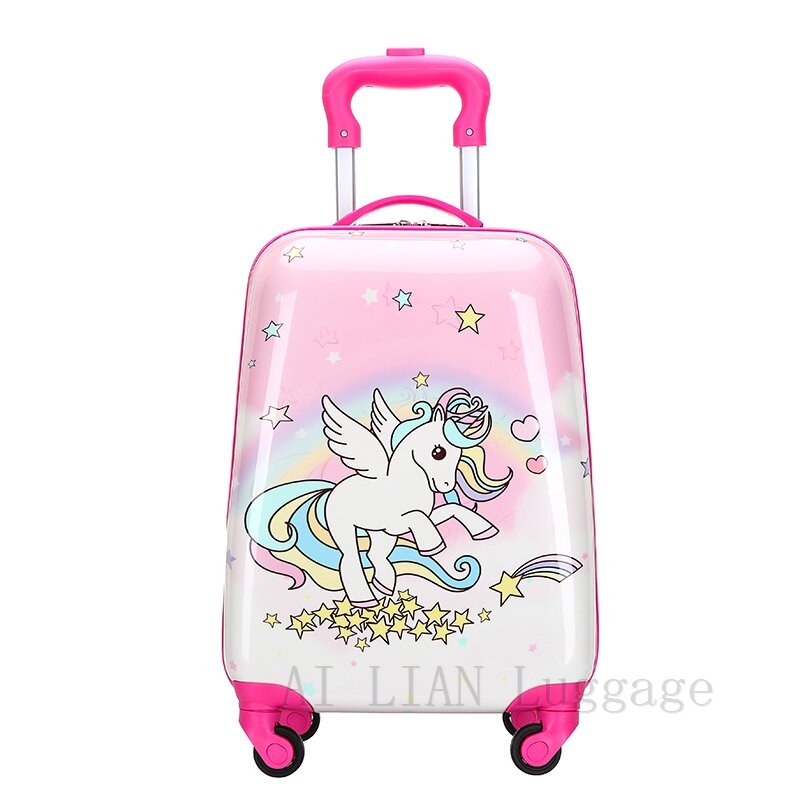 Valigia da viaggio per bambini con ruote Cartoon anime rolling bagagli carry ons cabin trolley bagaglio a mano valigia per auto per bambini panda