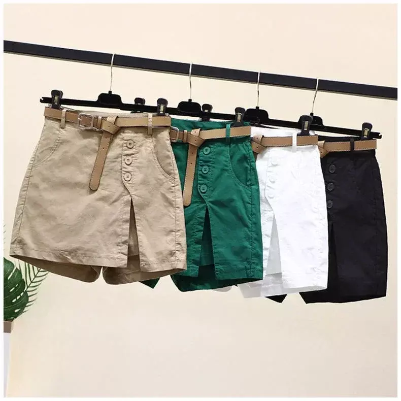 Pantalones cortos informales de algodón puro para mujer, veraniegos, veraniegos, versátiles