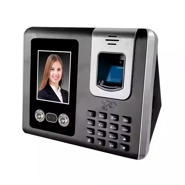 Sistema de asistencia de tiempo biométrico, máquina de asistencia de reconocimiento facial con huella dactilar, tarjeta perforadora en la nube