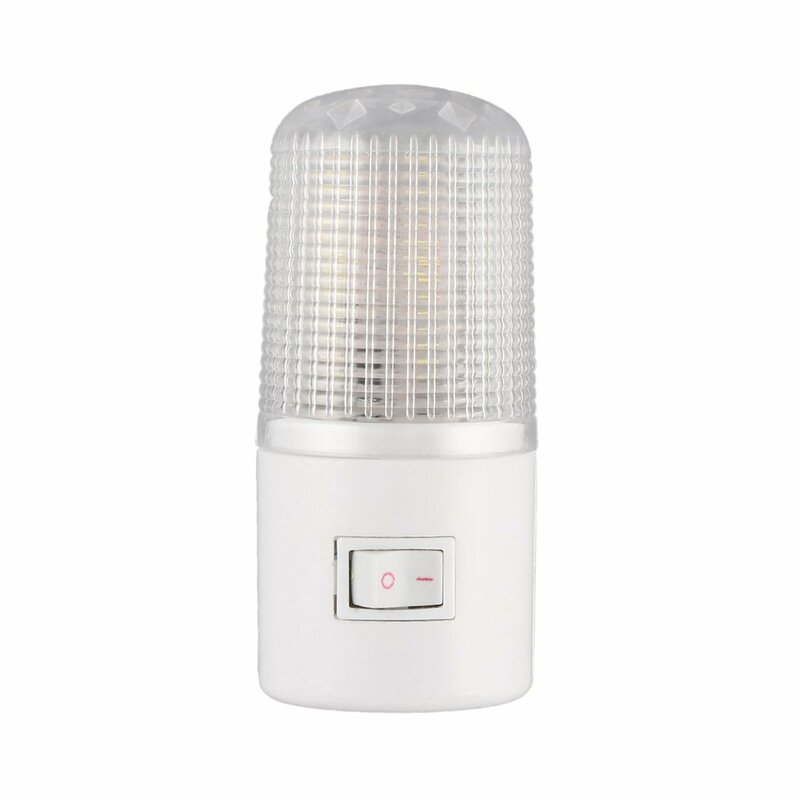 Lámpara de noche para el hogar, luz cálida de montaje en pared para dormitorio, 1W, 6 LED, 110V con enchufe estadounidense, ahorro de energía