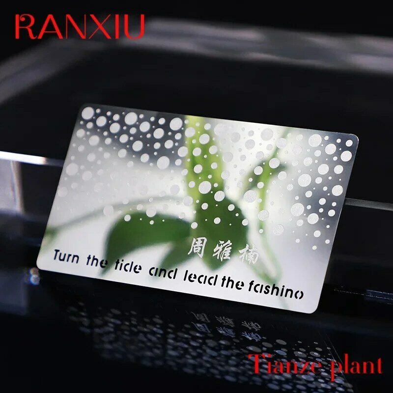 Cartão de crédito brilhante de aço inoxidável do metal N, Ith em branco, OE, venda quente, costume