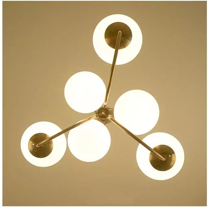 ไฟ LED โคมไฟติดเพดานแก้วสีขาวนมสำหรับห้องรับประทานอาหารบาร์ร้านอาหารห้องนอนแขวน E27ไฟประดับในร่ม