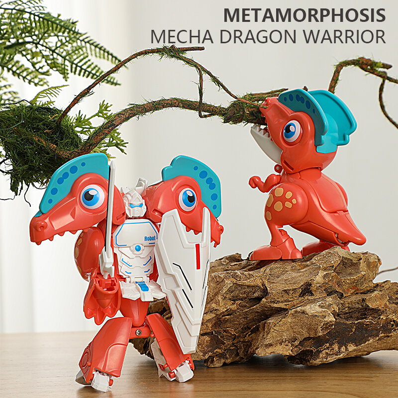 Mecha – dinosaure Transformable en Mode Robot Dino, Mini jouets mignons, jouets de décompression, cadeau pour garçon, 909