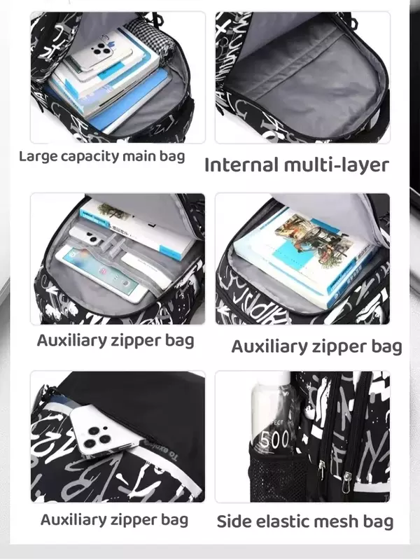 Schoolbag New Men's Shoulder Bag Leisure Large-capacity Travel Backpack Lightweight Waterproof Computer Bag College Student Bag