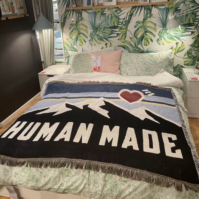 Cartoon HUMAN MADEs coperta anatra divano coprisedile asciugamano cotone per il tempo libero coperta giapponese per la decorazione della stanza dei letti