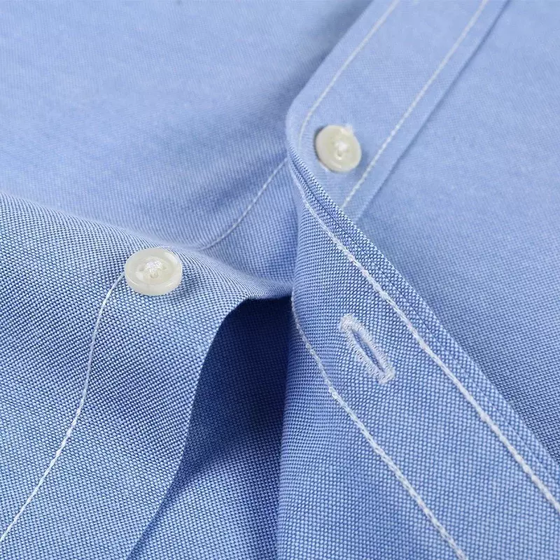 Chemises à manches longues Oxford Spinning pour hommes, chemises de travail minces, vêtements décontractés, document solide, mode de haute qualité, automne, nouveau, 2024