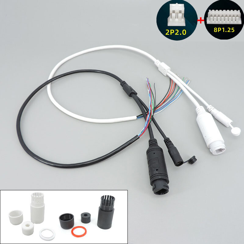 Сетевой PoE кабель с 9 контактами, 48 В до 12 В, аудио IP-камера постоянного тока, разделенный провод RJ45, водонепроницаемый модуль PoE для IP-Камеры видеонаблюдения