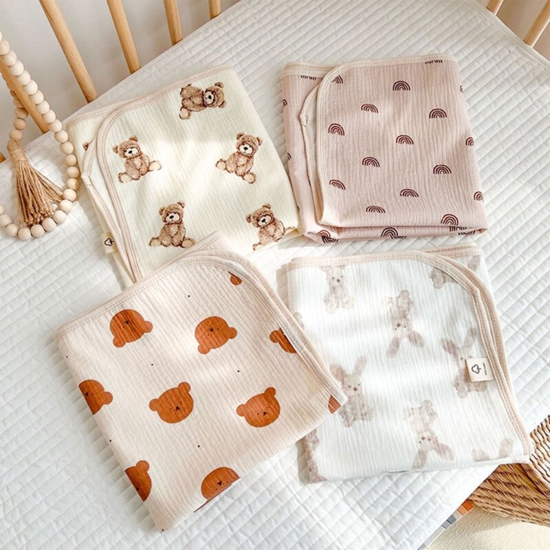 Almohadilla portátil impermeable para cambiar pañales de bebé, colchón absorbente de orina, reutilizable, lavable, dibujos animados para recién nacidos