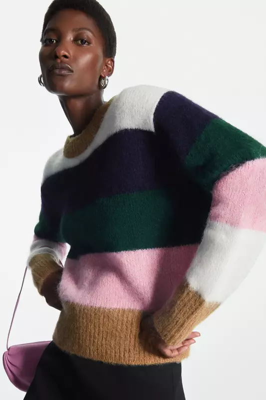 Ethereal-Pull en mélange de laine d'alpaga pour femme, col rond décontracté, nouveau style, hiver 2023