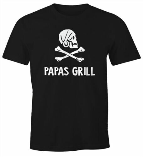 Herren เสื้อยืด aufdruck lustig papa' S Grill Totenkopf knochen Fun-Shirt