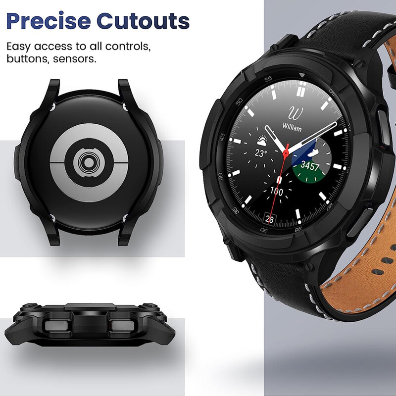 Capa protetora TPU para Samsung Galaxy Watch 6, capa para Samsung Galaxy Watch 6 clássico, 43mm, 47mm, acessórios