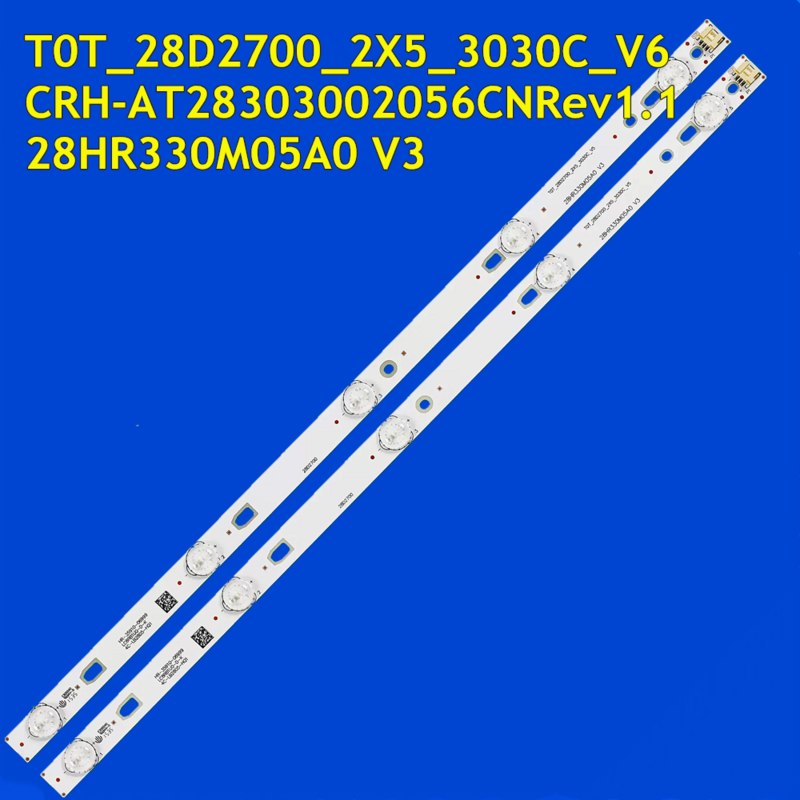 LED Strip for 28D2700 28L17 H28V9900 LED28D2710 T28RTE1020 FLTV-28C11 FLTV-28T21 28HR330M05A0 V3 T0T_28D2700_2X5_3030C_V6