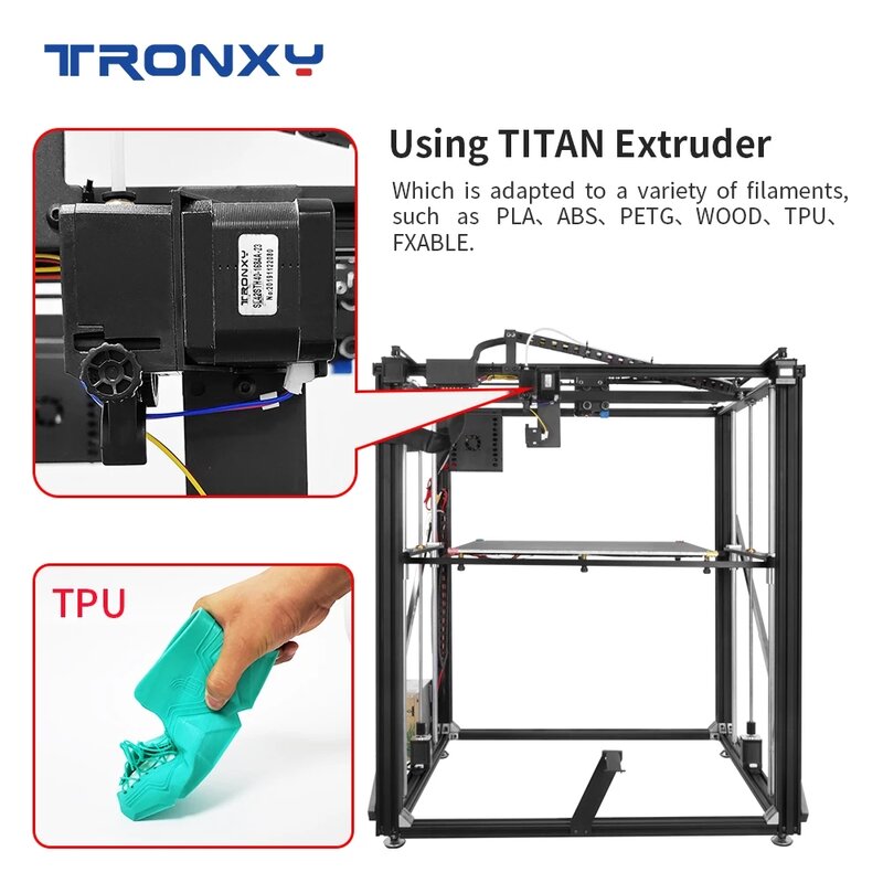 TRONXY X5SA-500 PRO направляющая версия Titan экструдер с автоматическим датчиком уровня Высокая точность Большая печать размер 500*500 мм 3d принтер
