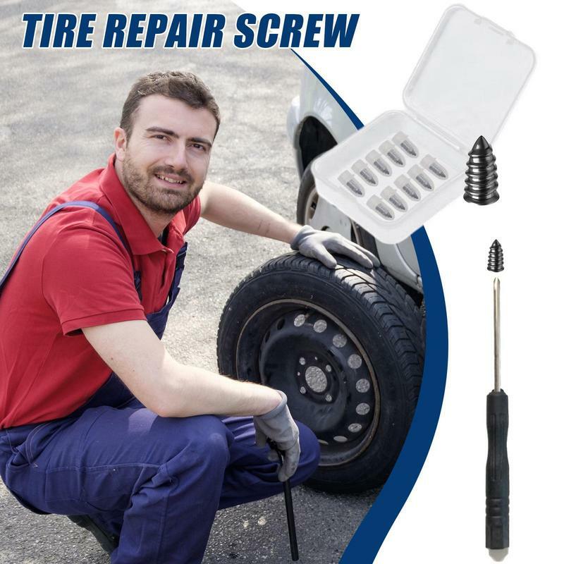 Car Vacuum Tire Repair Tool Set, Prego De Borracha De Vedação, Chave De Fenda, Multifuncional, Automotivo