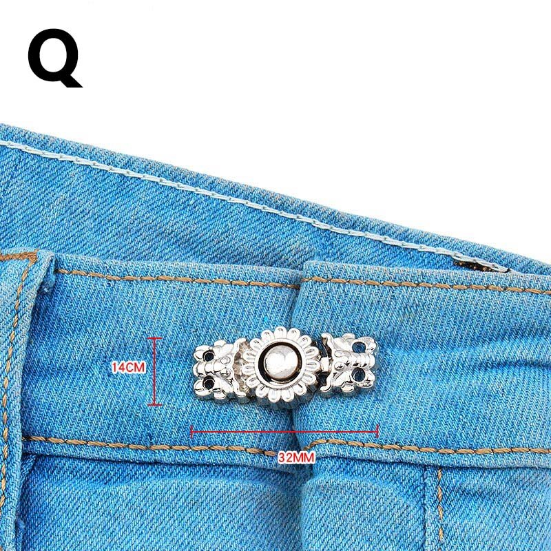 17 stylów regulowana, odpinana klamra w talii, zdejmowana szycie jeansów zamykających spodnie kardigan dokręcający ozdobny guzik typu broszka