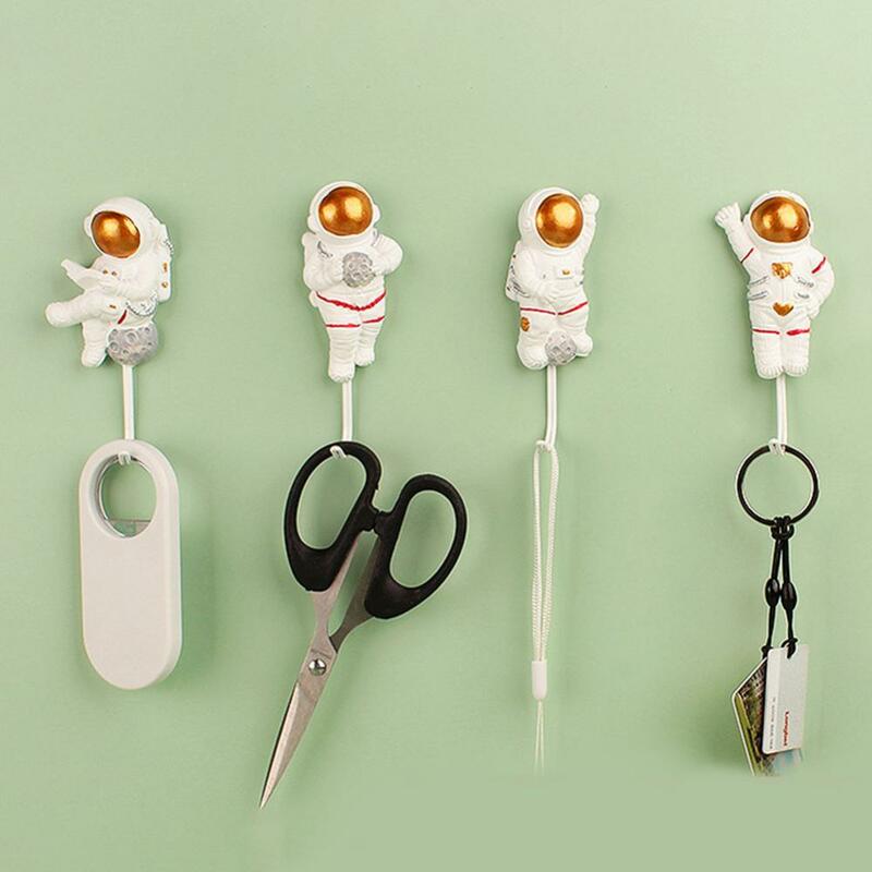 Cartoon Astronaut Hooking No Trace Strong Viscose Hook Kitchen Hooks For Utensils No Punching Wall Hanger Behind The Door Hooks