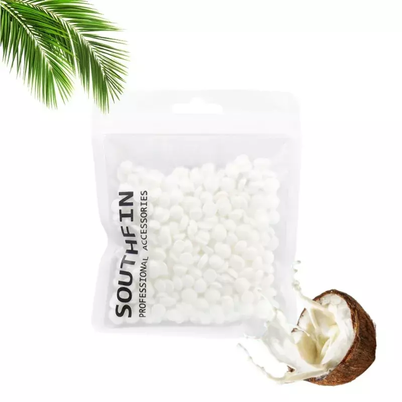 Hair Removal Hard Wax Bean Coconut Wax with Strong Viscosity Paperless Coconut Milk Hair Removal Wax Rosin Free Coconut Wax