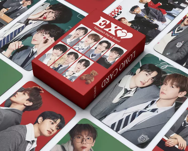 Cartes photo Kpop EXO Druo, nouvel album, Léon's Day at School, 2024 BAEKHYUN CHANYEadvocate, carte postale GérGifts, 55 pièces