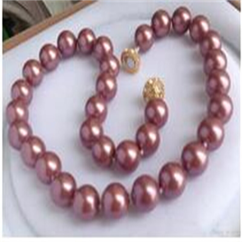 12mm South Shell Pearl new Round Beads Necklace Magnet Clasp