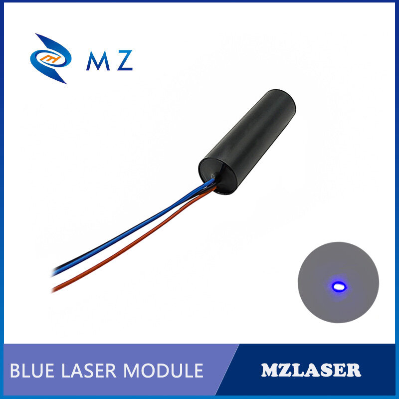 Módulo de diodo láser TTL PWM de punto azul, lente de vidrio compacta de Grado Industrial, D12 mm, 450nm, 0,5 mw, 3V, clase I, gran oferta