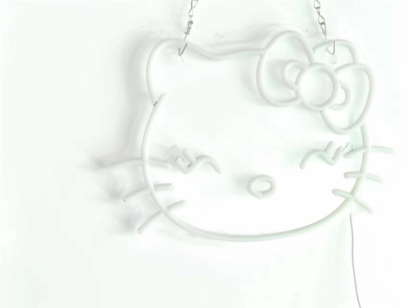 Kawaii Hello Kitty аниме Светодиодные ночные светильники неоновое освещение креативное атмосферное украшение для комнаты подарок для девочки Детские аксессуары для украшения стен