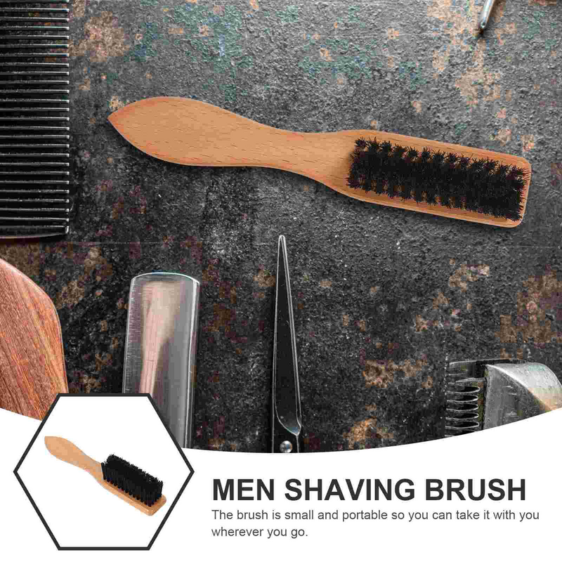 Beech Handle Boar Bristle Beard Brush Combs for Men Hair Shaving Soft Bristles Styling Maker