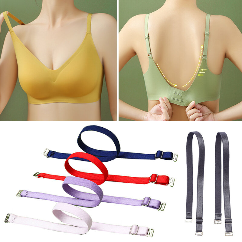 Trendy Shoulder Straps Summer Bra Straps Elastic Non-slip Straps Bra Accessories Solid Underwear Accessory For Women