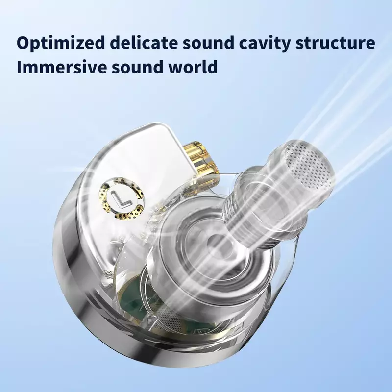 Słuchawki TRN Conch Wysokowydajna membrana diamentowa DLC Dynamiczne monitory douszne Wymienne filtry dyszy strojenia Gorąca sprzedaż