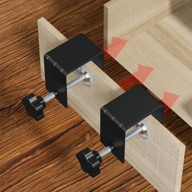 Abrazaderas instalación frontal cajón ajustable para carpintería, marco frontal, Hardware, instalación muebles,