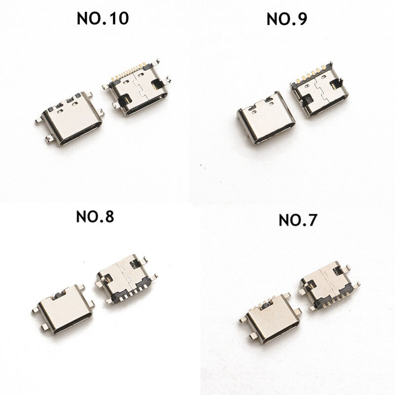 電話およびデジタル製品修理キットに使用されるUSB充電ドックコネクタ、6ピンおよび16ピンのミックス、10モデル、100個/バッチ