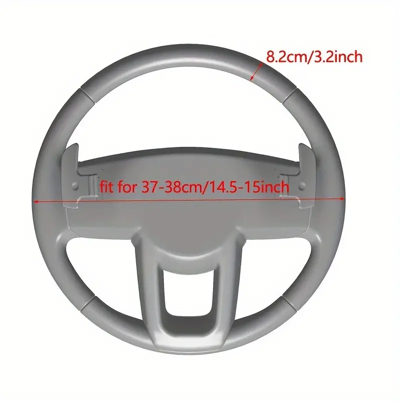 Steering Wheel Cover,Ultra-thin Non-slip D-shaped Round Breathable Sweat-absorbent Suede Cover for All Seasons Car Accessories